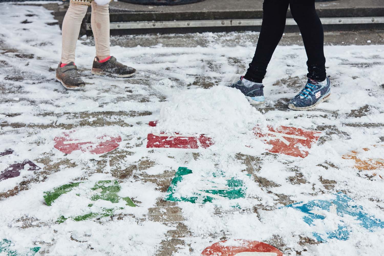 Skolegård Sne Vinter Broe Skolegård Sne Vinter Broe